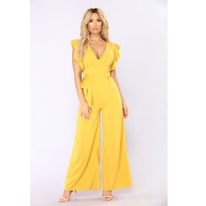 Gorgeous Mustard Jumpsuit Size S NWT!
